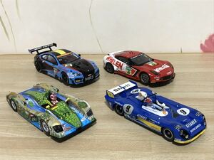 送料無料　1/32 ジャンク スロットカー 4台セット コルベット C7R BMW M6 GT3 アウディ R8 マトラ MATRA 670B SLOT CAR carrera等