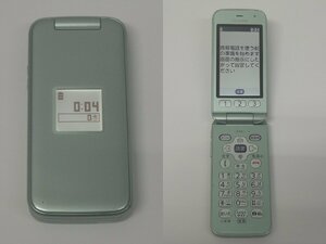 ユ■/Zこ7752　ドコモ docomo らくらくホン F-02J ミントグリーン 簡易動作OK 初期化済 /保証無