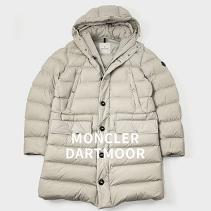 美品 MONCLER モンクレール DARTMOOR ダートムーア パデッドコート 4 ダウンコート ダウンジャケット メンズ ベージュ 定価27.1万円