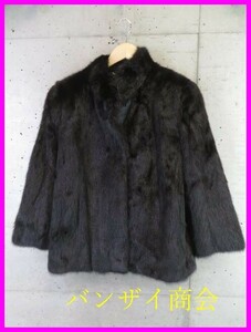 6230b4◆最高級◆本毛皮◆Rambulton MINK ミンクファー コート ジャケット 11号/ブラック黒/レディース/女性/婦人/良品です