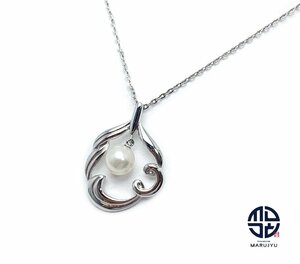 MIKIMOTO ミキモト SV シルバー アコヤパール 真珠 ネックレス チャーム アクセサリー