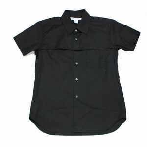 COMMEdesGARCONS SHIRT コムデギャルソンシャツ 21SS 半袖レイヤードシャツ XS ブラック