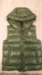 売り切り モンクレール MONCLER モンクレールダウンベスト ダウンベスト TIB キッズ 130 140 カーキ グリーン