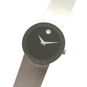 #anzj モバード MOVADO 腕時計 ショージアム 18K 750WG 無垢 クォーツ ラウンド 30-25-825B2 レディース [785412]