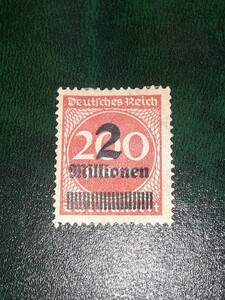 アンティーク切手 ドイツ 1923年頃 インフレ切手(加刷200万) GMI2060216