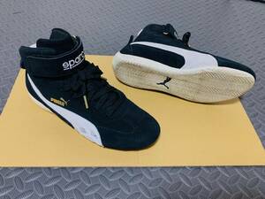 PUMA SPARCO プーマ スパルコ レーシングシューズ 26.5cm ブラック EU41 US8.5 ハイカット ドライビングシューズ