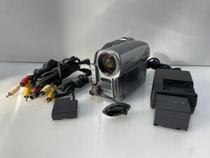 H2-1-1284 HITACHI 　DZ-HS903 　ビデオカメラ　ハイブリッドカムWooo 　DVDHDD 通電確認　トレイ、ボタン動作確認、録画未確認