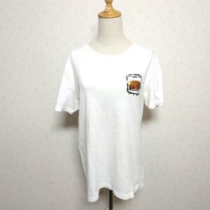 638 良品 Abercrombie & Fitch アバクロンビー&フィッチ Tシャツ 半袖 Mサイズ ホワイト ワンポイント 上質 アメリカンブランド USED 