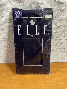 ELLE 福助　タイツ　S～L ネイビー　紺色　80デニール　透けない　サポートクリアフェイス　日本製　エル　パリ