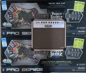 玩具 楽器 WOWWEE paper jamz PRO SERIES GUITAR PUTS 2本 アンプ1個セット 中古 動作確認済み ペーパージャムズ エレキギター トイザらス