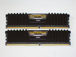 ★高速！ヒートスプレッダー搭載 CORSAIR製 PC4-21300（DDR4-2666）16GB（8GB×2枚）完動品 即決！★送料140円！