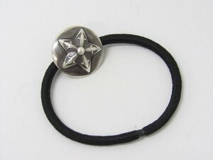 CHROME HEARTS クロムハーツ HAIRBAND2 5PT STARBL ヘアバンド 5ポイントスター ヘアゴム シルバー（インボイス原本付属）▼AC23880