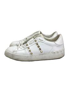 VALENTINO◆ソール減り有り/スタッズローカットスニーカー/37/WHT/TZA01W2