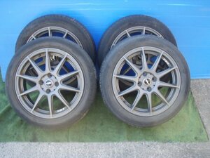 ★ ラクティス についてた 社外 クロススピード プレミアム 15インチ アルミホイール PCD100 4穴 6J タイヤ 175/60R15 4本 SET 351044JJ