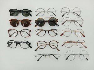 [15C-65-004-1] COEN他 ツーポイント・ラウンド・丸眼鏡ノーブランドサングラス メガネ 14点まとめ売り