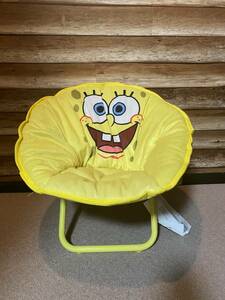 新品 輸入品 SPONGE BOB Mini saucer chair スポンジボブ 折り畳み チェアー 子供用 椅子 キッズ イス ムーンチェアー ソファー/誕生日 等