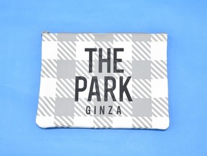 THE PARK・ING GINZA ザ パーキングギンザ ギンガムチェッククラッチバッグWHITE×GREY THE PARKザ・パーク 銀座 CLUTCH BAG かばん ポーチ