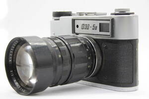 【訳あり品】 Fed 5B / コムラ sankyo koki komura 105mm F2 ライカL39マウントレンズ s5952