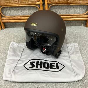 ◎【売り切り 】SHOEI ショウエイ ジェットヘルメット J-O ジェーオーマットブラウン Sサイズ ヘルメット袋付属 バイク用品