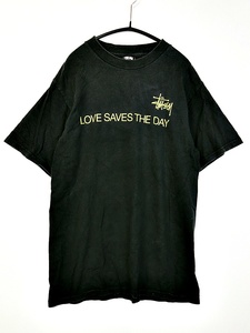 C288/Stussy/ステューシー/LOVE SAVES THE DAY/限定コラボ/ストックロゴTシャツ/半袖Tシャツ/メンズ/Sサイズ