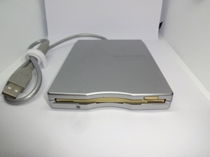 USB外付け2倍速フロッピーディスクドライブ ELECOM FD-USB02SV 3モード対応 中古動作品