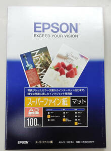 EPSON スーパーファイン紙 A3ノビ 100枚 KA3N100SFR 新品未開封