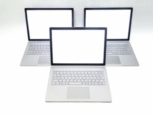 1円～【3台セット/ジャンク】マイクロソフト Surface Book 1703 Core i5-6300U 2.4GHz/8GB/SSD128GB/13インチ/OS無【同梱不可】