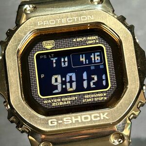 美品 CASIO G-SHOCK カシオ ジーショック GMW-B5000GD-9 腕時計 タフソーラー 電波時計 フルメタル ゴールド デジタル 多機能 動作確認済み