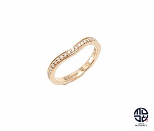 CARTIER カルティエ 750PG 18金ピンクゴールド バレリーナ ハーフ ダイヤモンド リング 指輪 47号(実寸約7号) アクセサリー