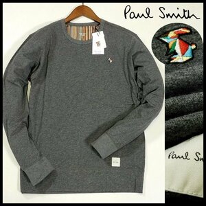 新品 即決 ポールスミス 長袖カットソー マルチストライプ マルチラビット LL(XL) 濃灰 うす手 ロンTシャツ Paul Smith メンズ【2988】