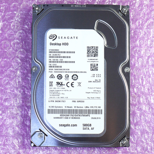 使用407時間 Seagate ST500DM002 500GB 3.5インチ SATA HDD 薄型モデル ネコポス対応可能