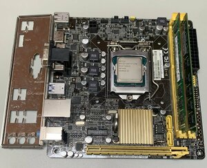 【中古】ASUS H81I-PLUS DP/P30AD/DP_MB i7-4790 8GBメモリ2枚 パネル有 / Mini-ITX LGA1150