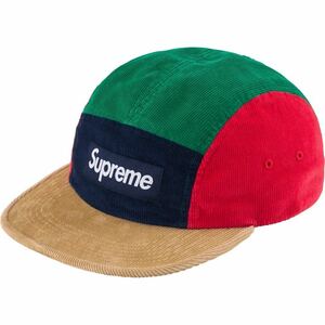 【新品未使用】 23AW 24 新品 SUPREME シュプリーム CURDUROY CAMP CAP キャップ 帽子 ぼうし MULTI マルチ 即決早い者勝ち