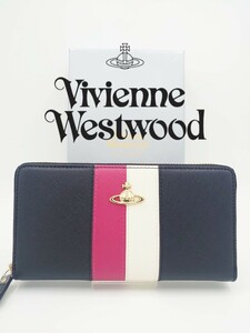 【新品】Vivienne Westwood ヴィヴィアン ウエストウッド 長財布 ブラック ピンク/ホワイト