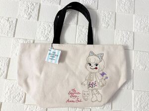 新品 タグ付き★ ANNA SUI アナスイ × ペコラ コラボ トートバッグ リバティ★ 不二家 ペコちゃん ラサブバッグ ランチ 伊勢丹限定 猫