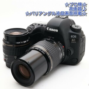 中古 美品 Canon EOS 6D Mark II ダブルズームセット キヤノン 一眼レフ カメラ 人気 おすすめ 新品SDカード8GB付