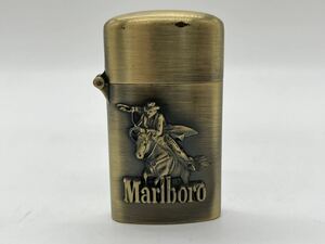 【 Marlboro オイルライター ゴールド windmill china 】 マルボロ ウインドミル 馬 コレクション コレクター ライター タバコ たばこ