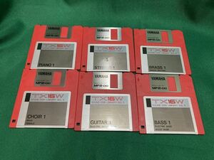 YAMAHA MF2-DD TX16W SOUND DISK LIBRARY SDL 1 - 6 フロッピー6枚 まとめ 送料込