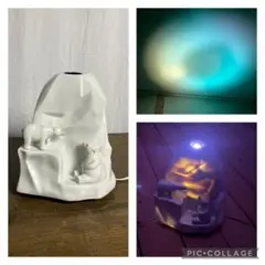 ビンテージ品◾️陶器製 白熊×氷山 オーロラライト/ 間接照明