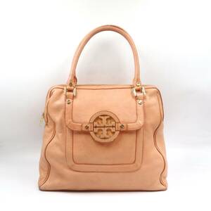 ★TORY BURCH トリーバーチ アマンダ レザー ハンドバッグ トートバッグ レディース オレンジ系