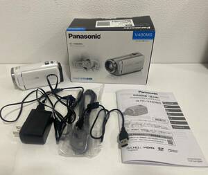 【SOB3706SG】1円～Panasonic デジタルハイビジョンビデオカメラ HC-V480MS 通電確認済み 中古品 現状品 パナソニック 動作未確認 ホワイト
