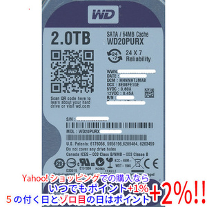 Western Digital製HDD WD20PURX 2TB SATA600 [管理:20343957]