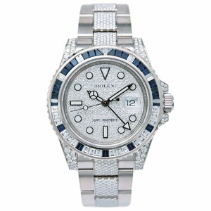 【珍品】ROLEX /ロレックス GMT マスターII Ref.116759SA V番 未研磨 WG x ダイヤモンド 自動巻き メンズ腕時計 #HK10845