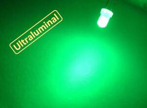 LED 緑色 3mm径 砲弾型 乳白色ボディ　10個