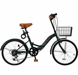 【新品未使用】　折りたたみ自転車 ダークグリーン