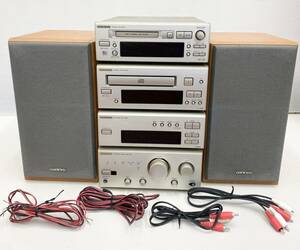 EK@ 通電確認済 ONKYO D-062AX A-905 T-405W C-705 MD-105 オンキヨー システムコンポ オンキョー CD ラジオ MD オーディオ機器 