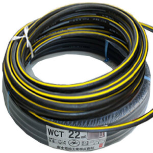 70000-178　22スケ　10m（イエローライン5m／黒5m）溶接用WCT　キャブタイヤ/キャプタイヤケーブル
