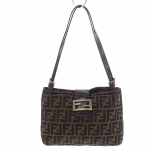 フェンディ FENDI マンマバケット ワンショルダーバッグ キャンバス ズッカ柄 茶 ブラウン /YI9 ■OH レディース