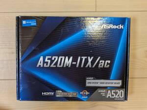 ASRock A520M-ITX/ac AM4対応マザーボード Win10 pro認証済み