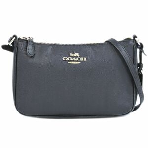 本物 コーチ COACH レザー ショルダーバッグ ポシェット ブラック 34444